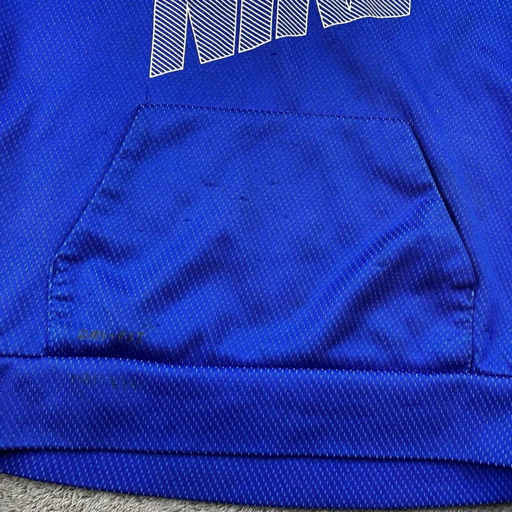 Nike Sweater Hoodie Youth Size 7/L Blue Dri-Fit‎